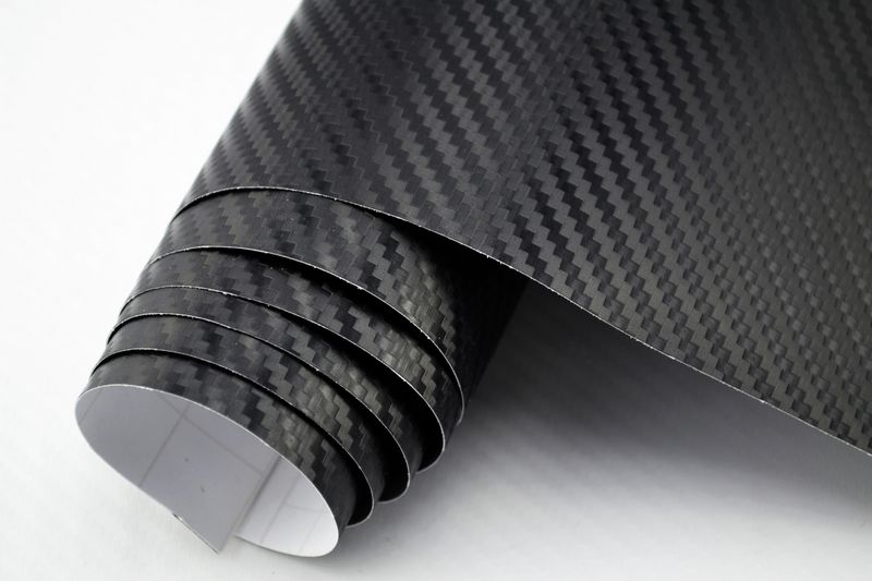 9,14€/m² 3D Carbon Folie schwarz - blasenfrei 100 x 152cm