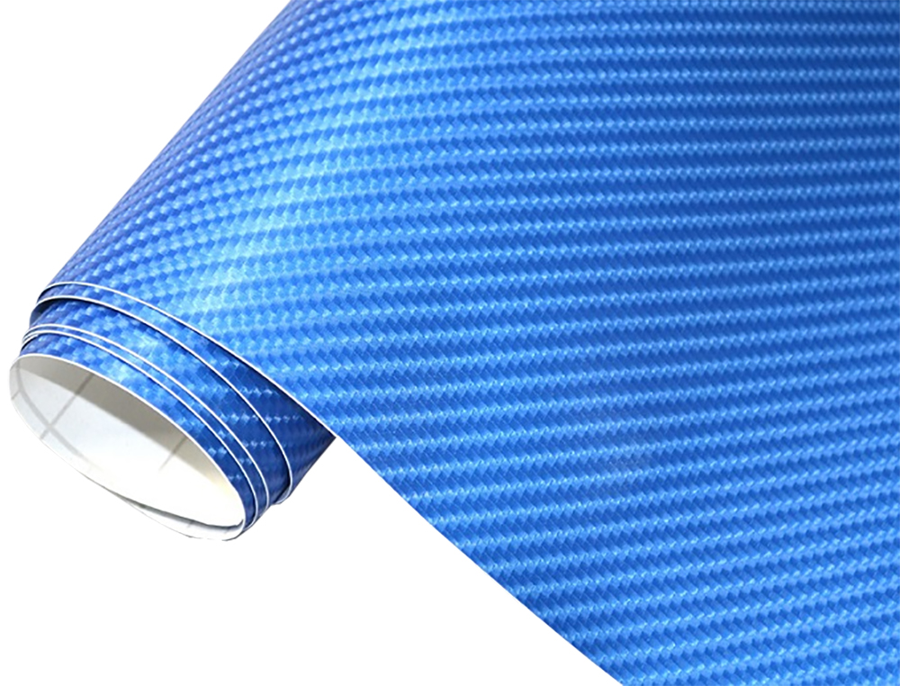 8,55€/m² 4D Carbon Folie Blau Metallic Glanz Autofolie BLASENFREI  Klebefolie